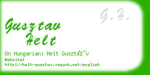 gusztav helt business card